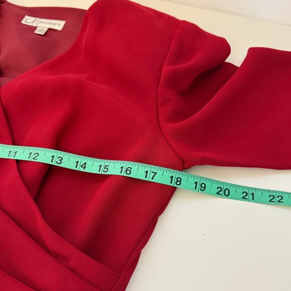 Vintage Dress Barn Drape‎ Midi Faux Wrap Dress Sz 8 Executive Old Money Evening - Picture 11 of 12